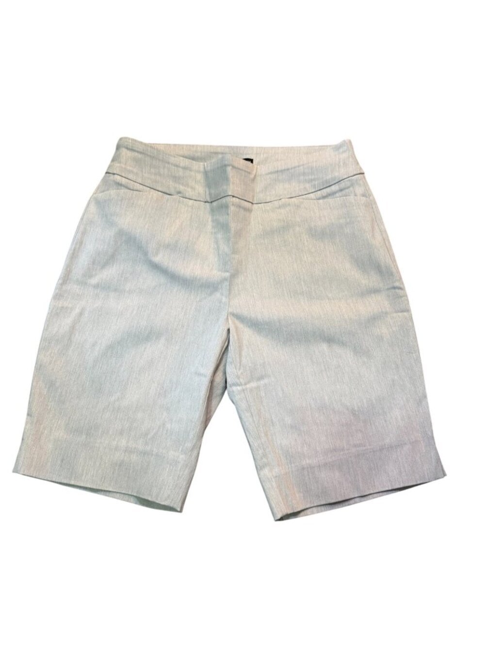 Hilary Radley Womens Tan Bermuda Shorts Capris Size S Rayon Blend Summer EUC